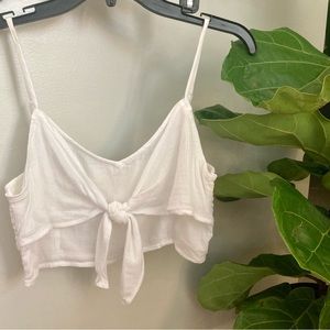 Aerie Medium tie front crop top